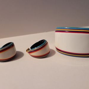 VINTAGE LEA STEIN SET bracelet & earrings